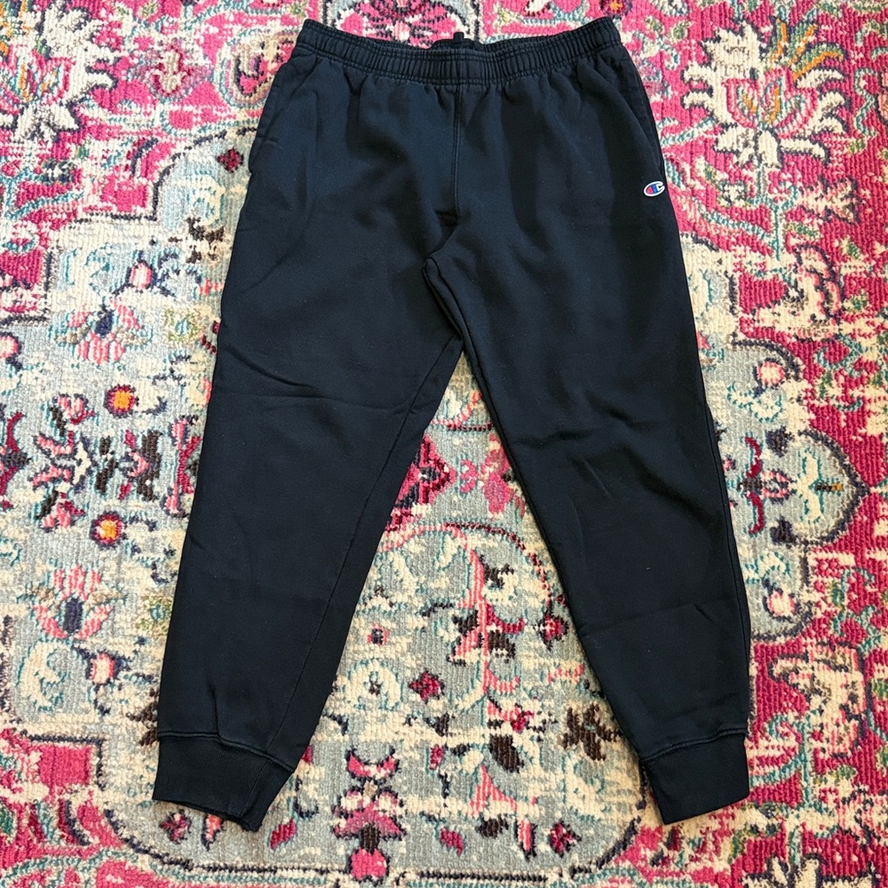 Champion Black Sweatpants / Joggers with Logo size XL